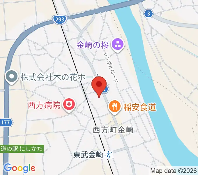 西方音楽館の地図