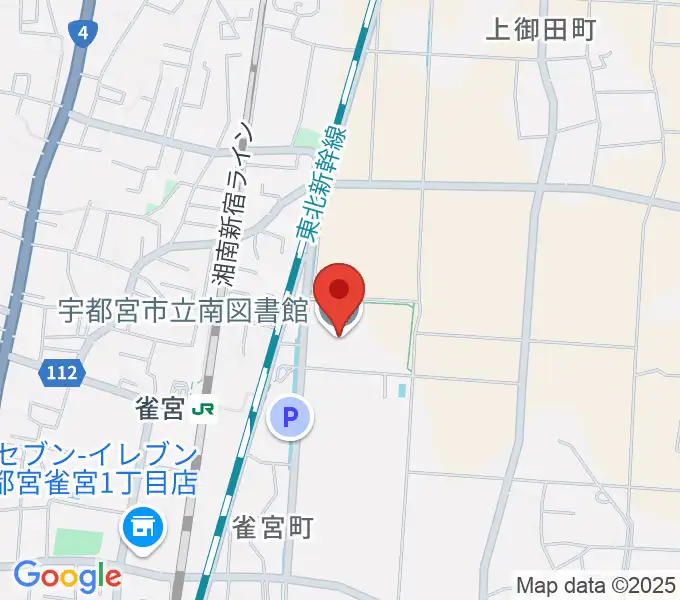 宇都宮市立南図書館サザンクロスホールの地図