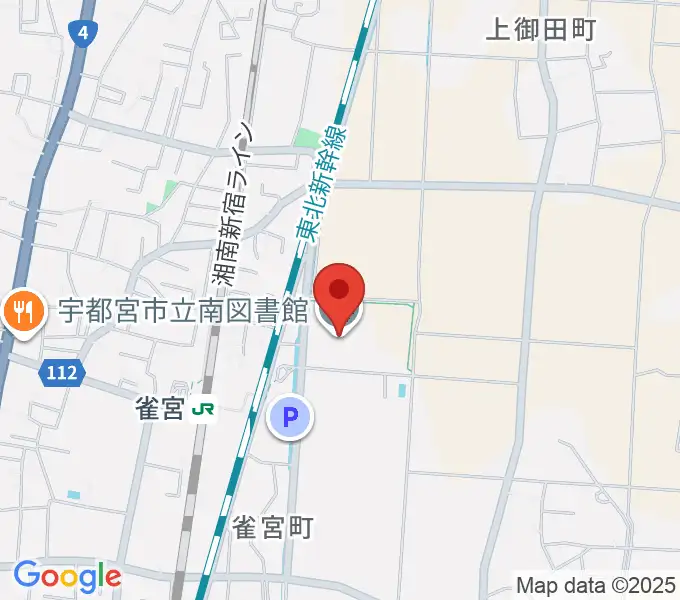 宇都宮市立南図書館サザンクロスホールの地図