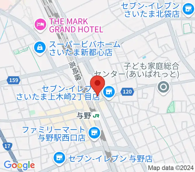 GalleryシャインEASTの地図