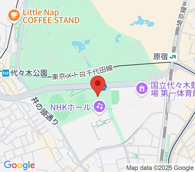 代々木公園野外音楽堂の地図