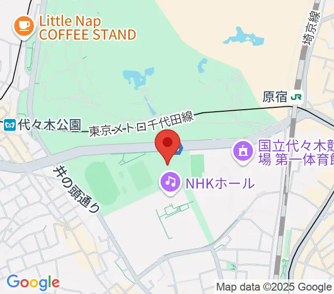 代々木公園野外音楽堂の地図