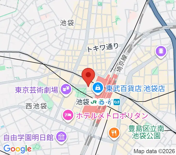 池袋Absolute Blueの地図