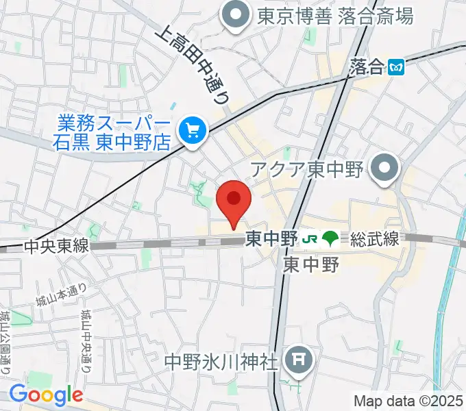 東中野カフェ・ド・リヨンの地図