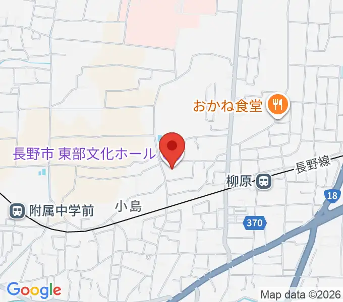 長野市東部文化ホールの地図
