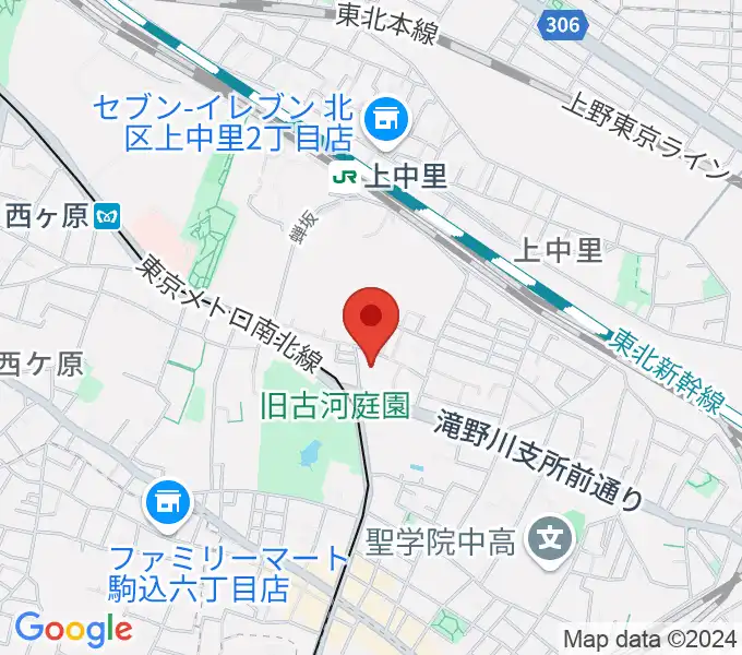 滝野川会館の地図