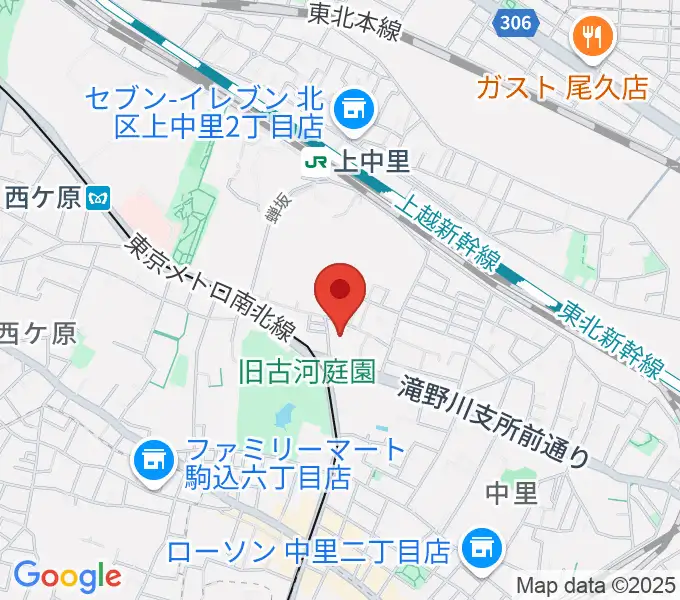 滝野川会館の地図
