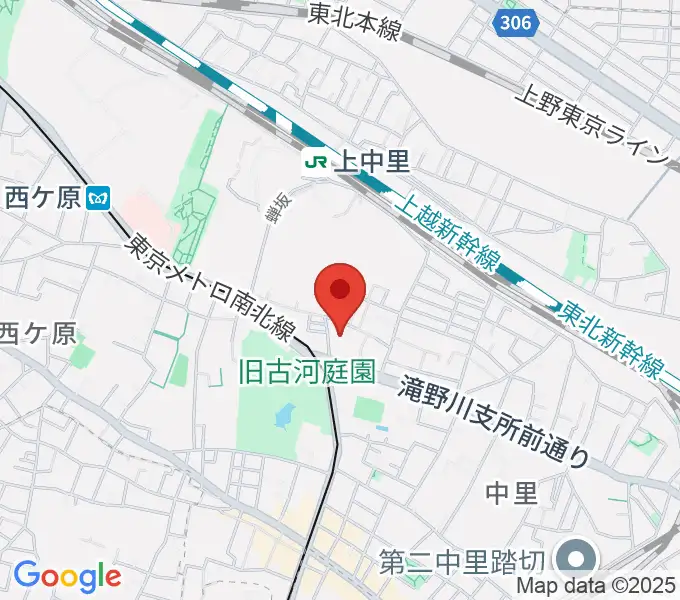 滝野川会館の地図