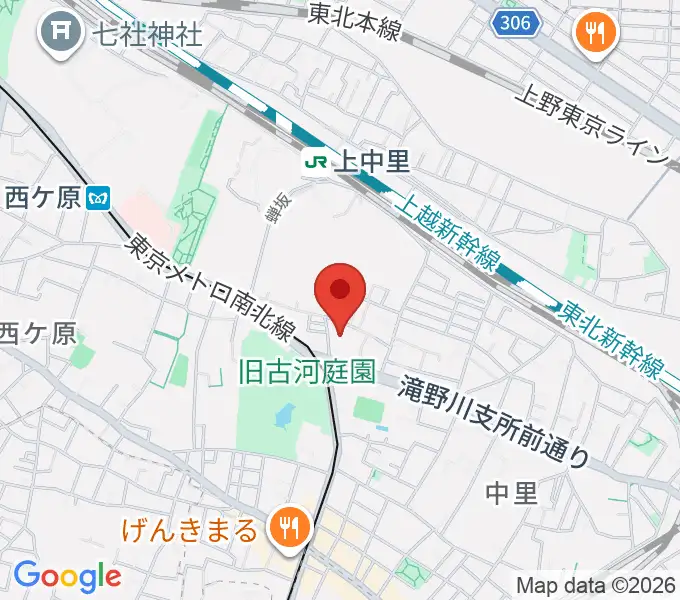 滝野川会館の地図