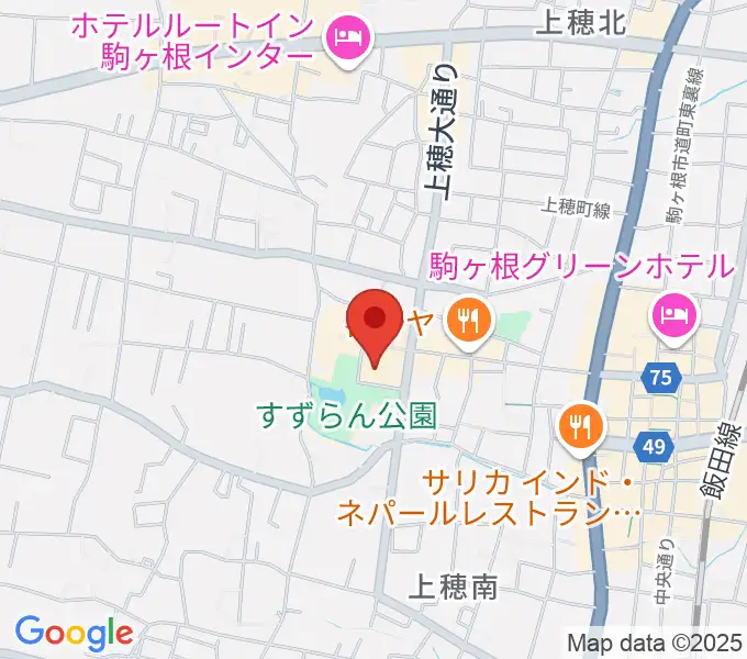 駒ヶ根市文化会館の地図