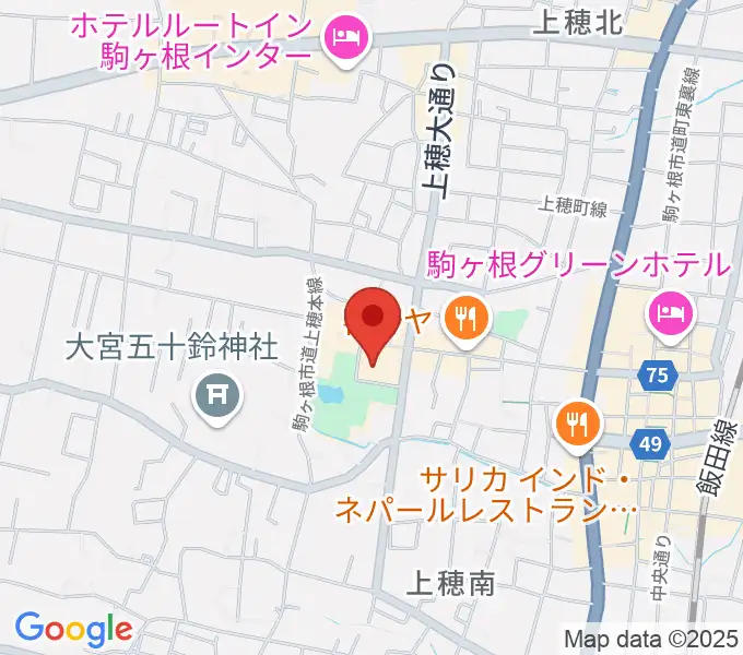 駒ヶ根市文化会館の地図