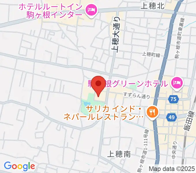 駒ヶ根市文化会館の地図