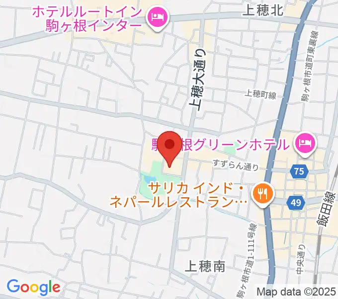 駒ヶ根市文化会館の地図