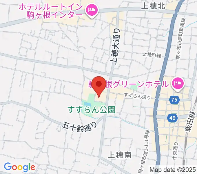 駒ヶ根市文化会館の地図