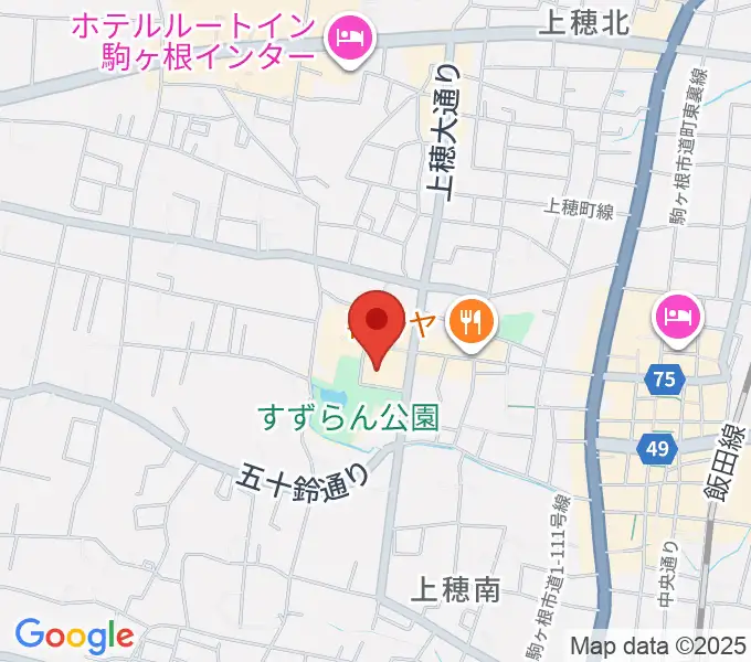駒ヶ根市文化会館の地図