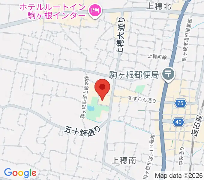 駒ヶ根市文化会館の地図