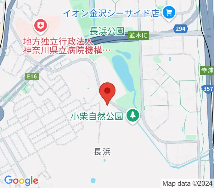 横浜市長浜ホールの地図