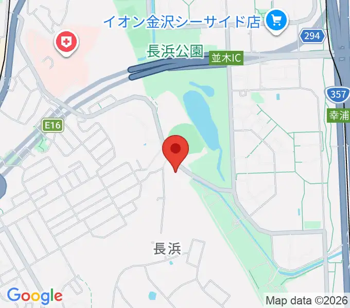 横浜市長浜ホールの地図