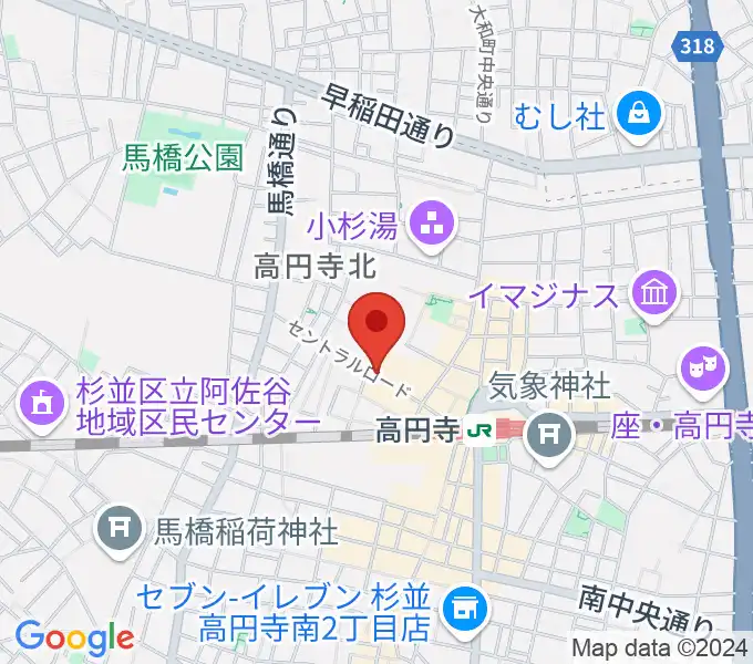 高円寺ShowBoatの地図