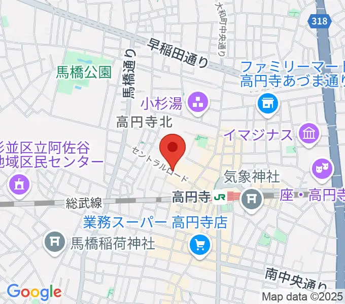 高円寺ShowBoatの地図