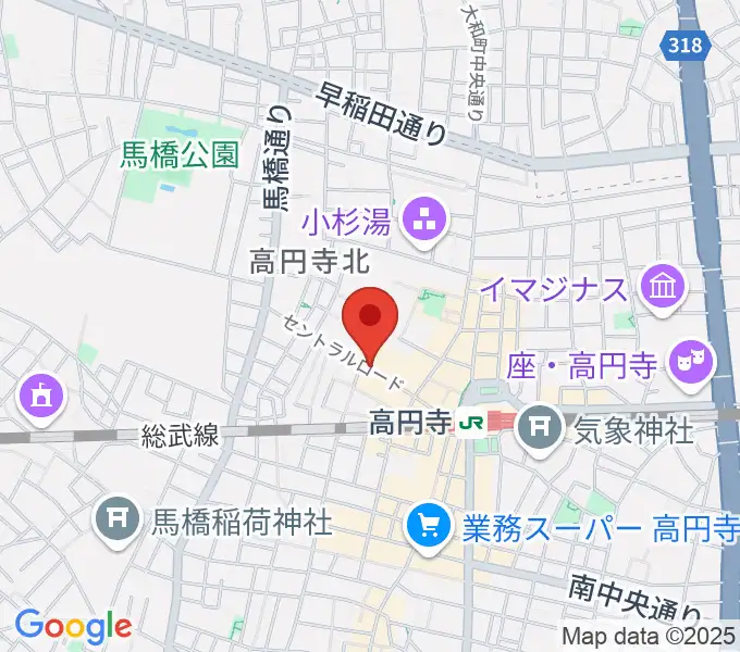 高円寺ShowBoatの地図