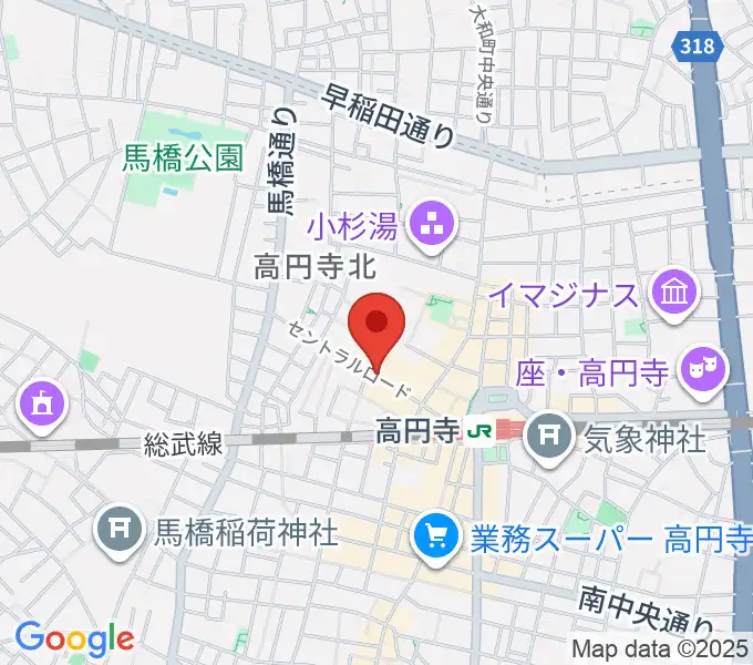 高円寺ShowBoatの地図