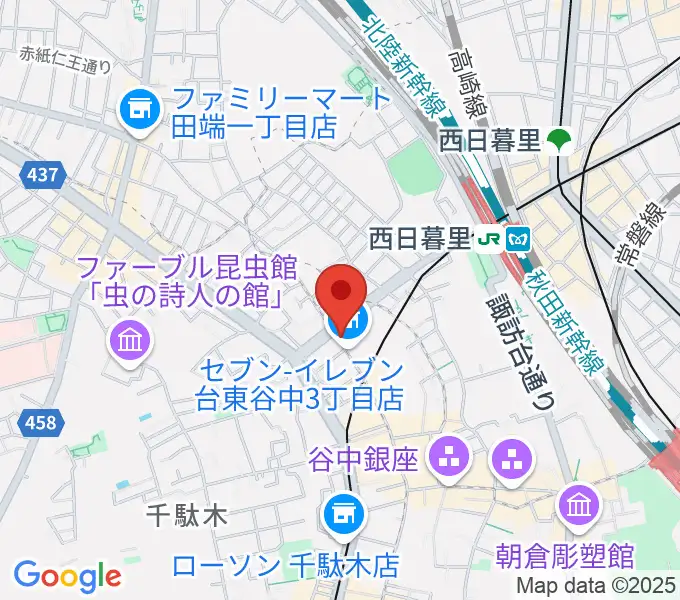 やなか音楽ホールの地図