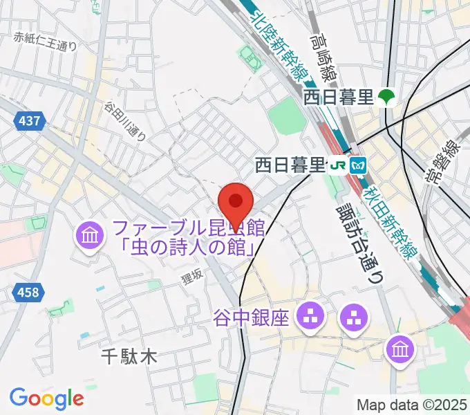 やなか音楽ホールの地図