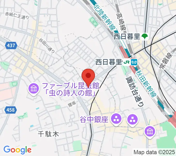 やなか音楽ホールの地図
