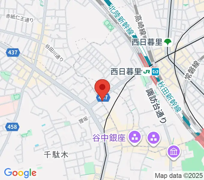 やなか音楽ホールの地図