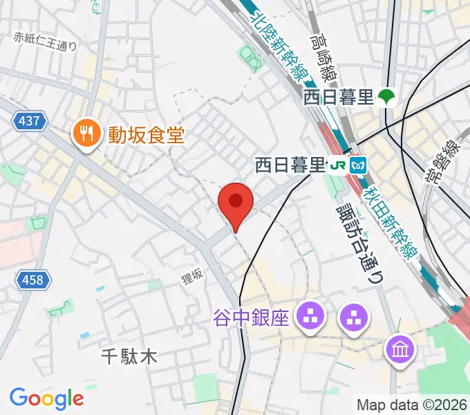 やなか音楽ホールの地図