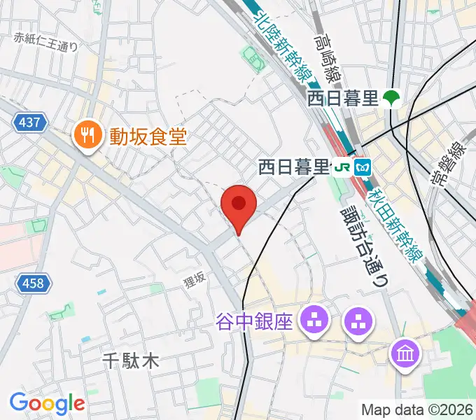 やなか音楽ホールの地図