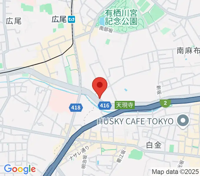 南麻布セントレホールの地図