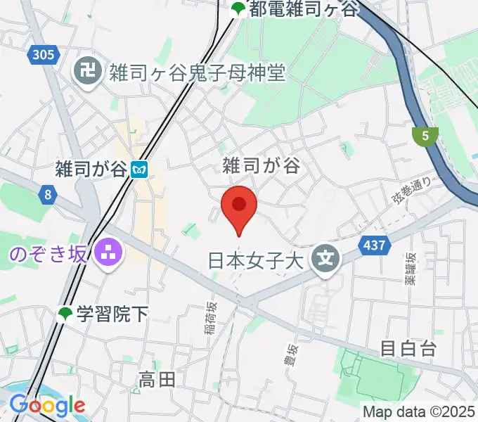 雑司が谷音楽堂の地図