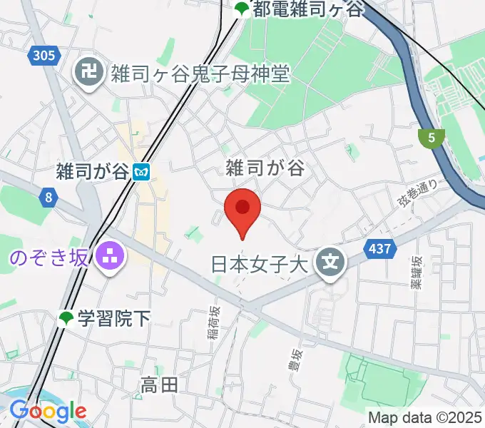 雑司が谷音楽堂の地図