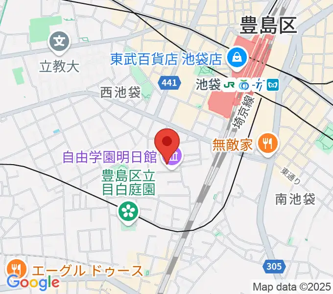 自由学園明日館の地図