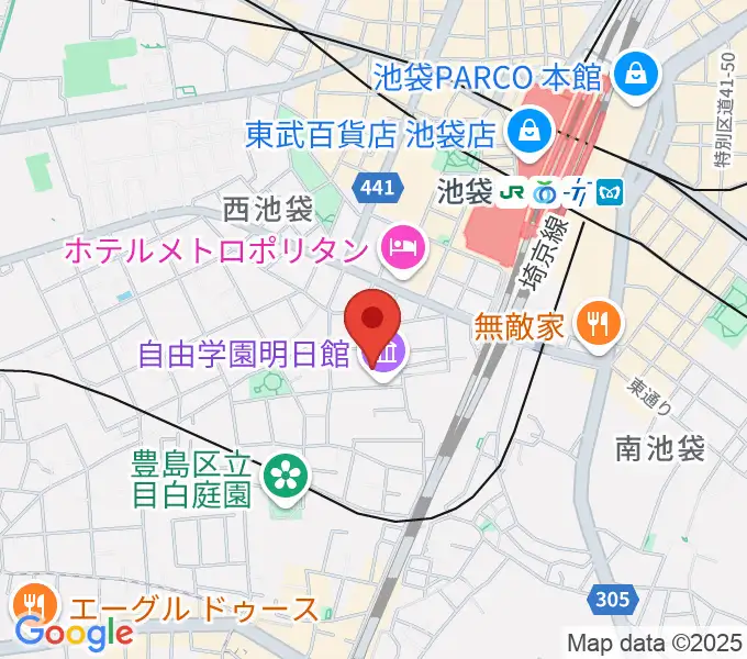 自由学園明日館の地図
