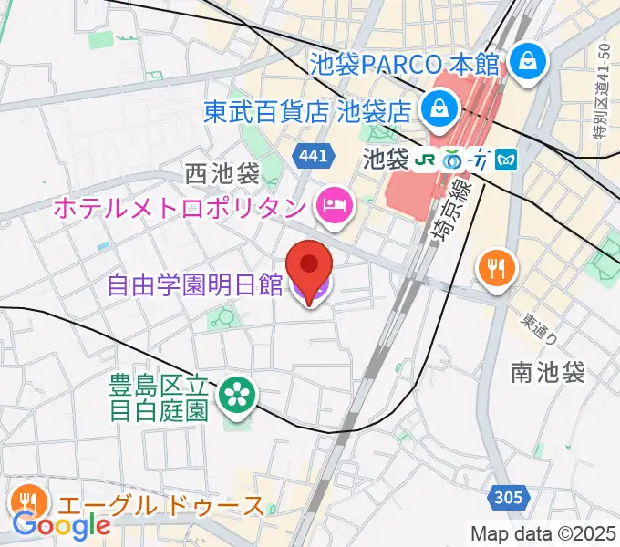 自由学園明日館の地図