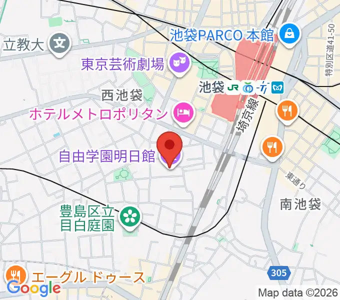 自由学園明日館の地図