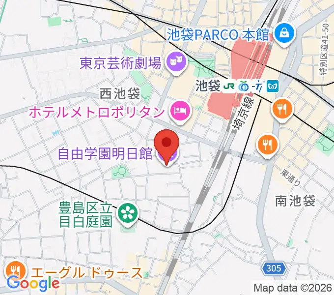 自由学園明日館の地図
