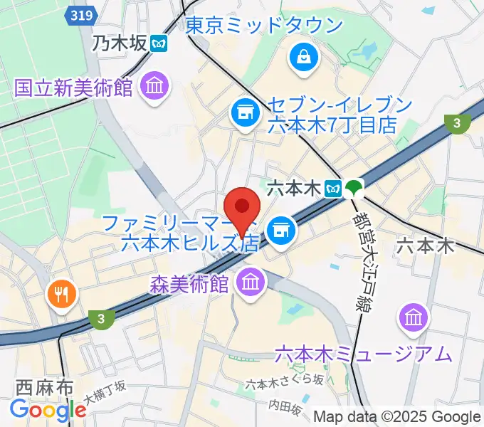 六本木シンフォニーサロンの地図