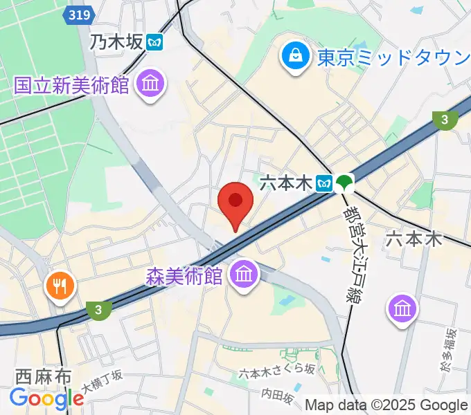 六本木シンフォニーサロンの地図