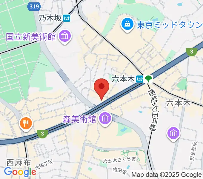 六本木シンフォニーサロンの地図