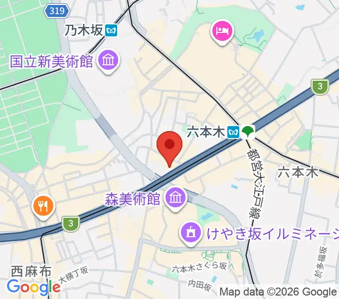 六本木シンフォニーサロンの地図