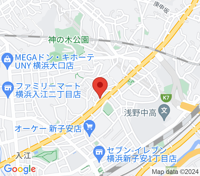 日本ピアノギャラリー横浜店の場所