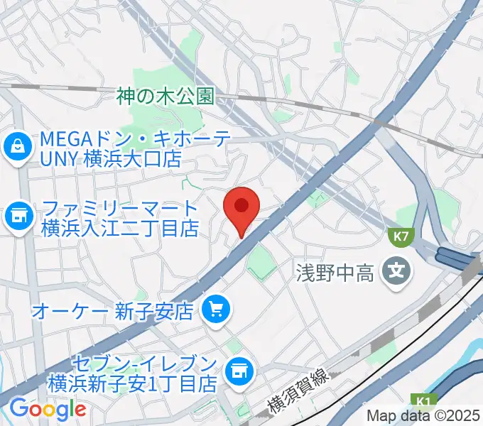 日本ピアノギャラリー横浜店の地図