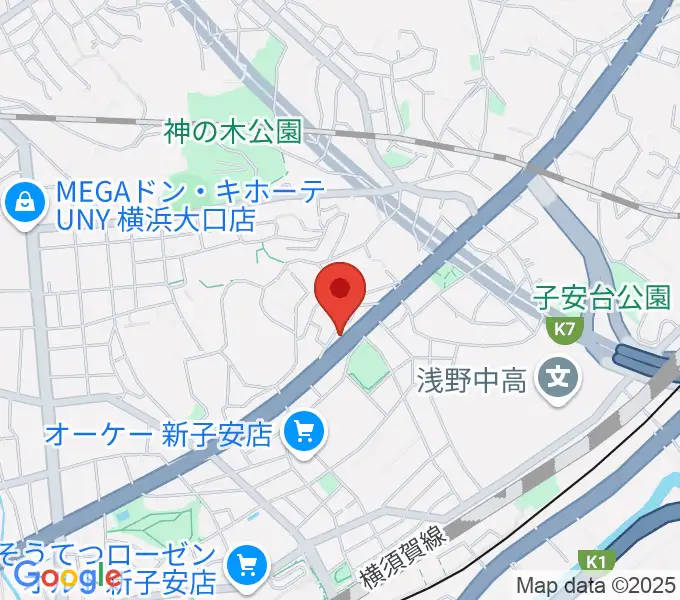 日本ピアノギャラリー横浜店の地図