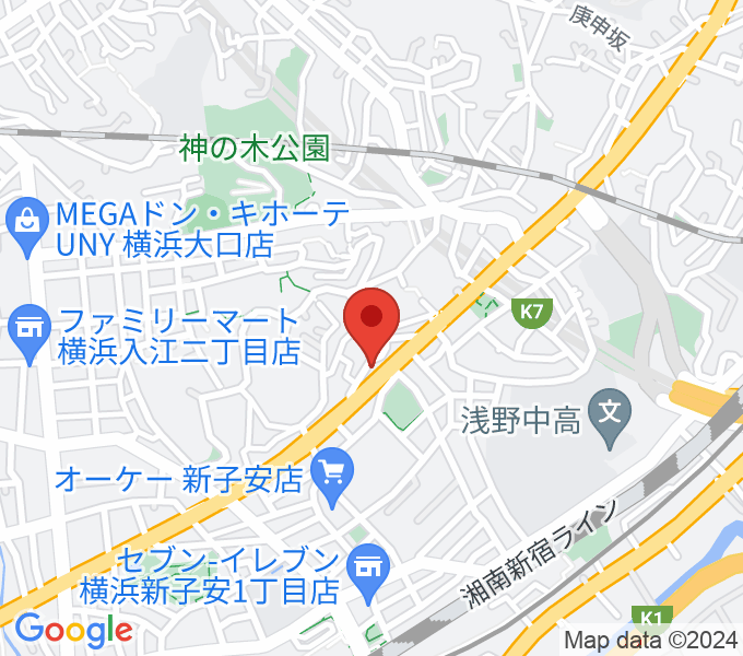 日本ピアノギャラリー横浜店 D-Studioの場所