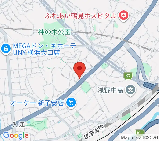 日本ピアノギャラリー横浜店 D-Studioの地図