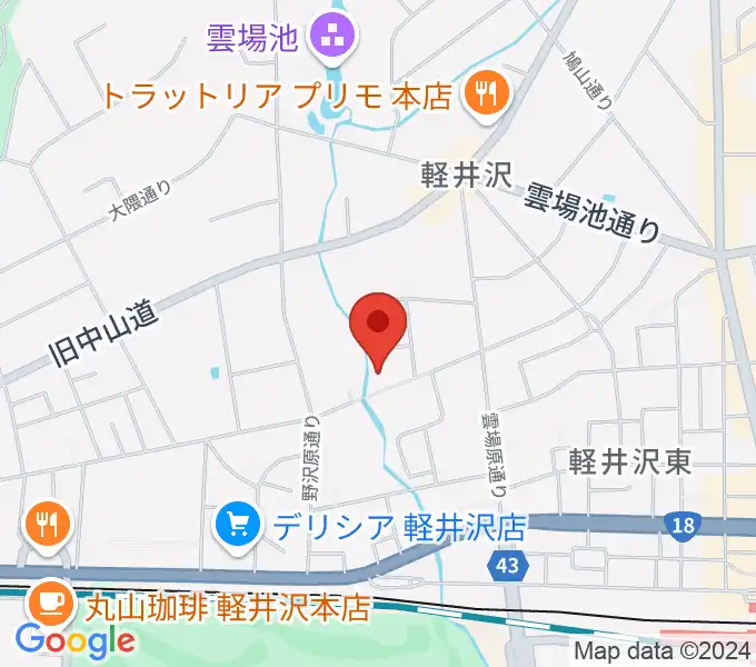 軽井沢ヴィラセシリア音楽堂の地図